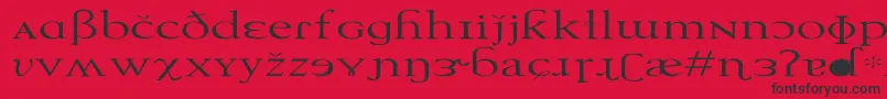 Fonte TechphoneticEx – fontes pretas em um fundo vermelho