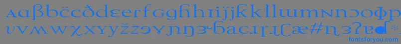 TechphoneticEx Font – Blue Fonts on Gray Background