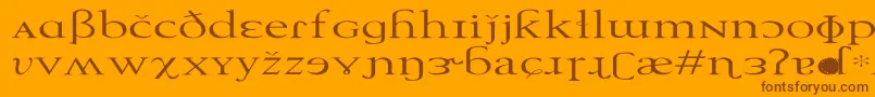 Más sobre la fuente TechphoneticEx fuente TechphoneticEx – Fuentes Marrones Sobre Fondo Naranja
