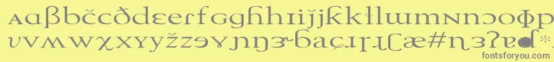 TechphoneticEx Font – Gray Fonts on Yellow Background