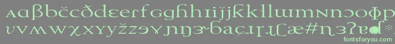 TechphoneticEx Font – Green Fonts on Gray Background