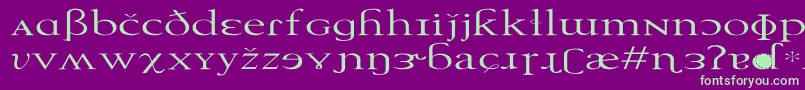 TechphoneticEx Font – Green Fonts on Purple Background