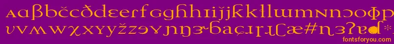 TechphoneticEx Font – Orange Fonts on Purple Background