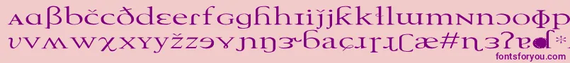 Weitere Informationen zur TechphoneticEx-Schriftart TechphoneticEx-Schriftart – Violette Schriften auf rosa Hintergrund