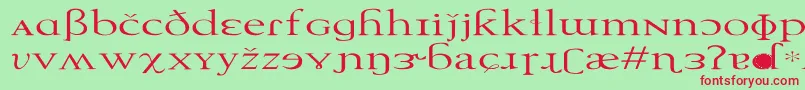 TechphoneticEx Font – Red Fonts on Green Background