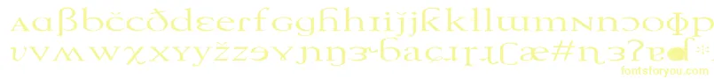 TechphoneticEx Font – Yellow Fonts on White Background