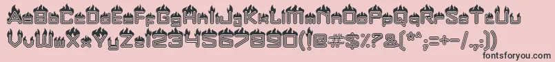 Fire Font – Black Fonts on Pink Background