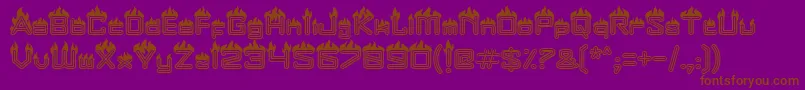 Fire Font – Brown Fonts on Purple Background
