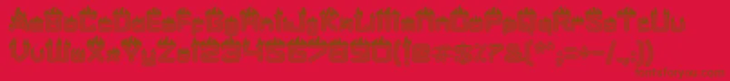 フォントFire – 赤い背景に茶色の文字