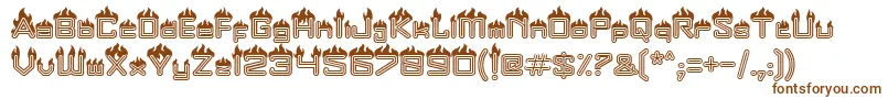 Fire Font – Brown Fonts on White Background