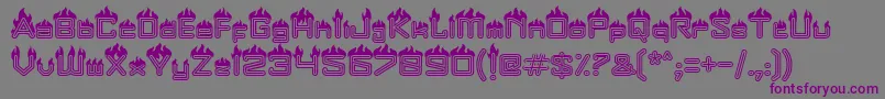 Fire Font – Purple Fonts on Gray Background