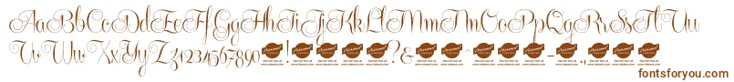 Centeriascriptdemo Font – Brown Fonts on White Background