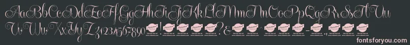 Centeriascriptdemo Font – Pink Fonts on Black Background