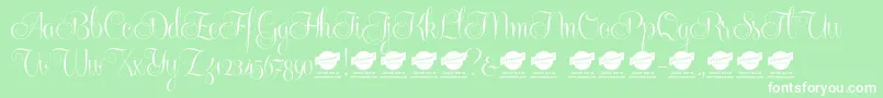 Centeriascriptdemo Font – White Fonts on Green Background