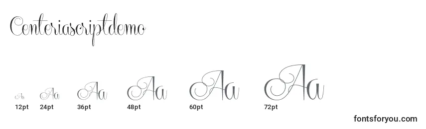 Centeriascriptdemo Font Sizes