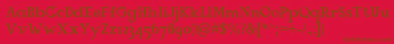 Mangala Font – Brown Fonts on Red Background