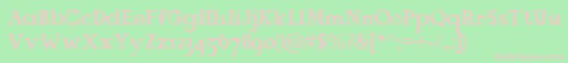 Mangala Font – Pink Fonts on Green Background