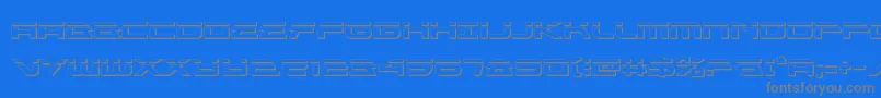 フォントAlexisv3bullet – 青い背景に灰色の文字