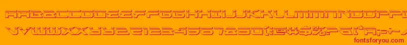 Alexisv3bullet-Schriftart – Rote Schriften auf orangefarbenem Hintergrund
