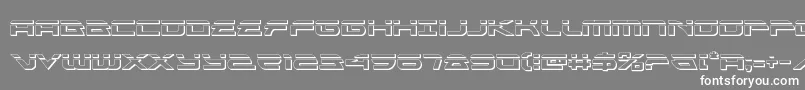 フォントAlexisv3bullet – 灰色の背景に白い文字