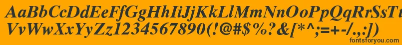 RomanelevenBold Font – Black Fonts on Orange Background