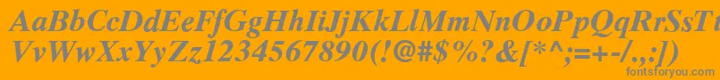 RomanelevenBold Font – Gray Fonts on Orange Background