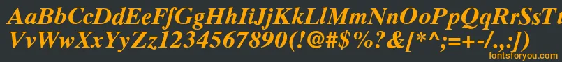 RomanelevenBold Font – Orange Fonts on Black Background