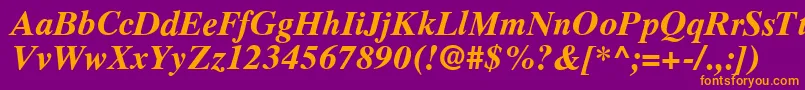 RomanelevenBold Font – Orange Fonts on Purple Background