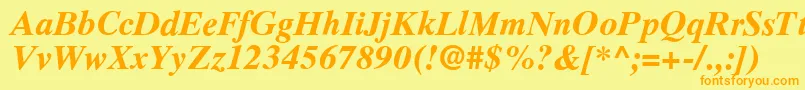 RomanelevenBold Font – Orange Fonts on Yellow Background