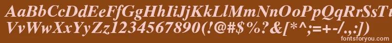 RomanelevenBold Font – Pink Fonts on Brown Background