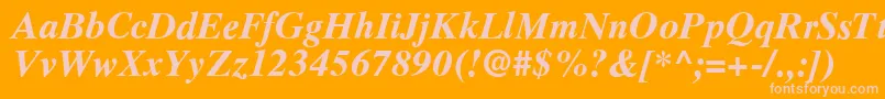 RomanelevenBold Font – Pink Fonts on Orange Background