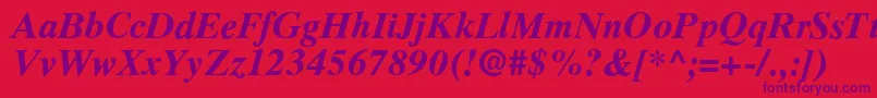 RomanelevenBold Font – Purple Fonts on Red Background