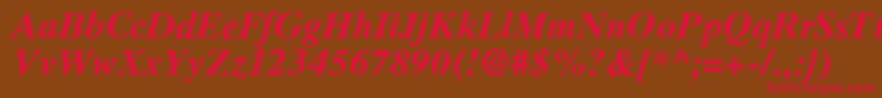 RomanelevenBold Font – Red Fonts on Brown Background
