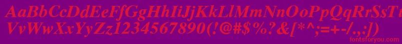 RomanelevenBold Font – Red Fonts on Purple Background
