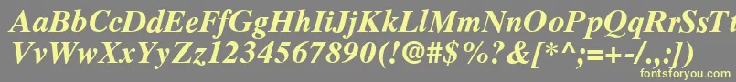 RomanelevenBold Font – Yellow Fonts on Gray Background