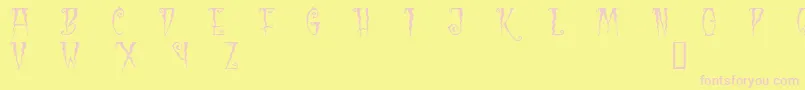 BlackCow Font – Pink Fonts on Yellow Background