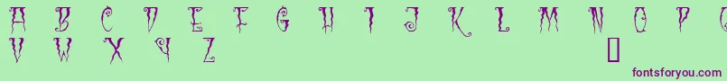 BlackCow Font – Purple Fonts on Green Background