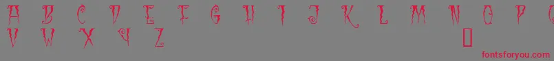 BlackCow Font – Red Fonts on Gray Background