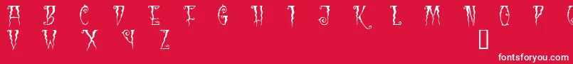 BlackCow Font – White Fonts on Red Background