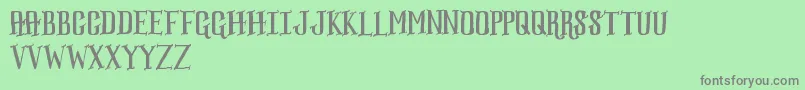 Bull Font – Gray Fonts on Green Background