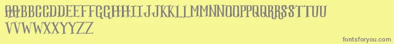 Bull-Schriftart – Graue Schriften auf gelbem Hintergrund