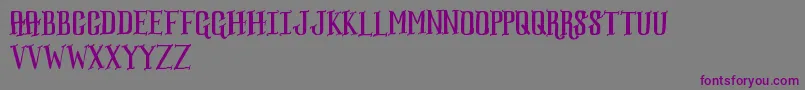 Bull Font – Purple Fonts on Gray Background