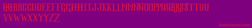 Bull Font – Red Fonts on Purple Background