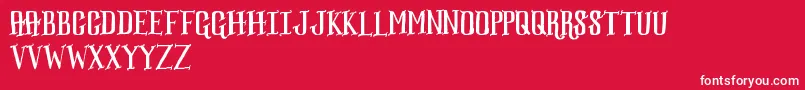 Bull Font – White Fonts on Red Background