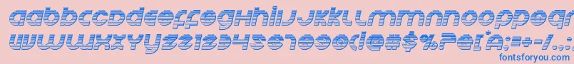 Echostationgchromeital Font – Blue Fonts on Pink Background