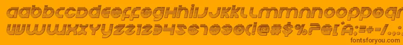 Echostationgchromeital Font – Brown Fonts on Orange Background
