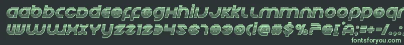 Echostationgchromeital Font – Green Fonts on Black Background