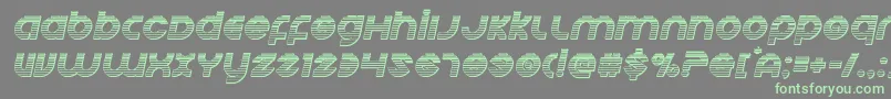 Echostationgchromeital Font – Green Fonts on Gray Background