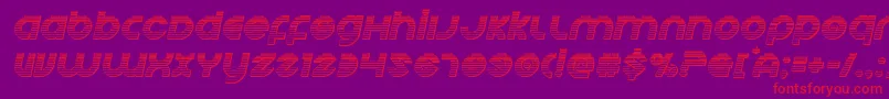 Echostationgchromeital Font – Red Fonts on Purple Background