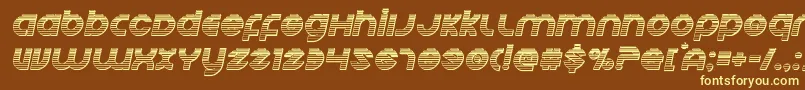 Шрифт Echostationgchromeital – жёлтые шрифты на коричневом фоне